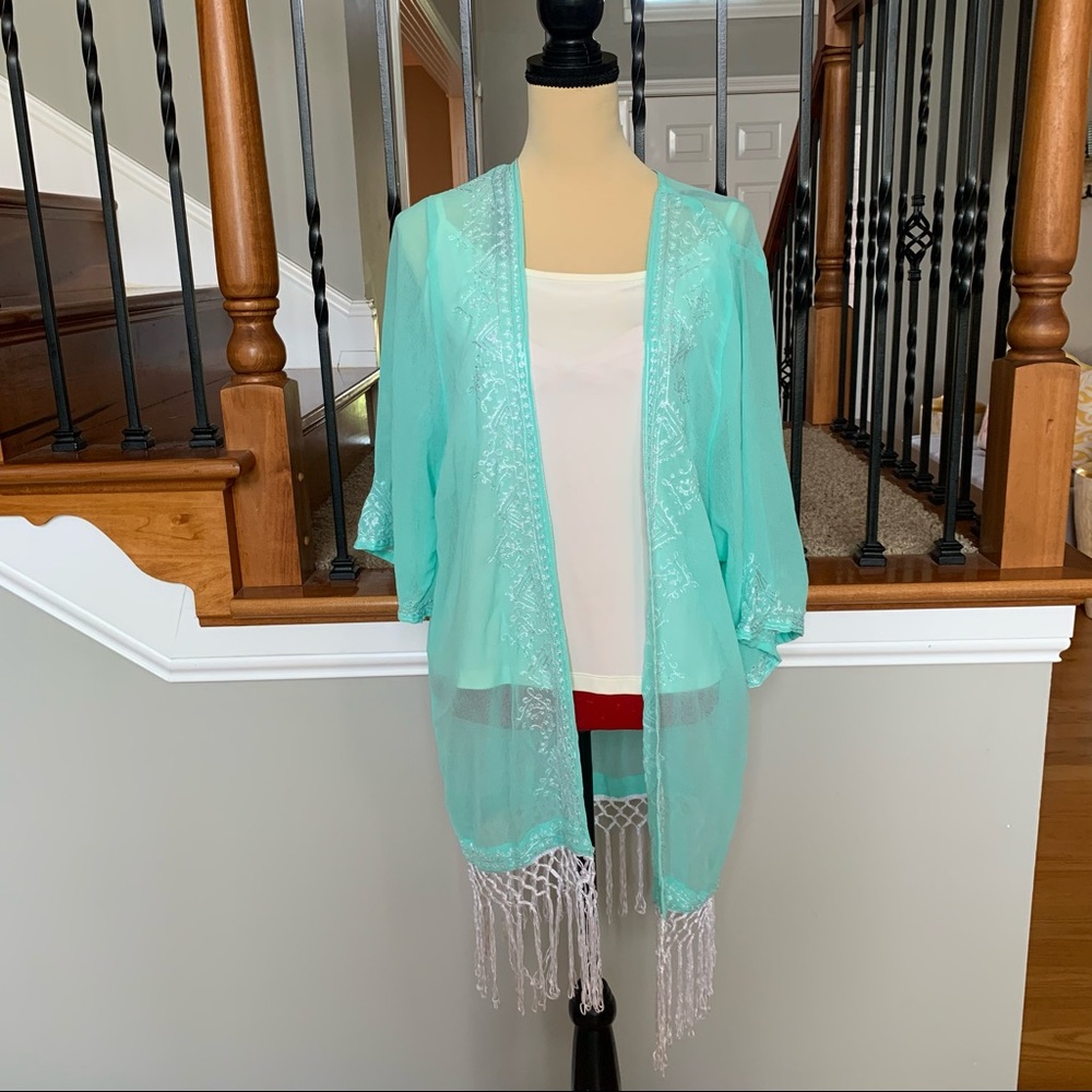 BNWOT Beach by Exist Seafoam swim coverup One Size